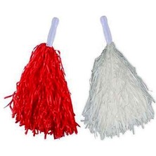 1 Çift Kırmızı Beyaz Renklerde 23 Nisan Gösteri Ponponu (5508) ARLSTRTCH-RSG3256