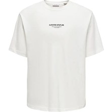 Only & Sons Onscurated Rlx Prınt Ss Tee Tr Erkek Beyaz T-Shirt - 22039102