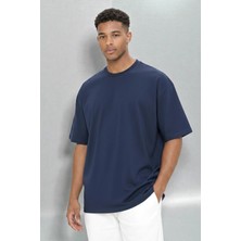 Fancy & Fun Unisex Oversize Pamuk T-Shirt Düz Renk Rahat Kesim