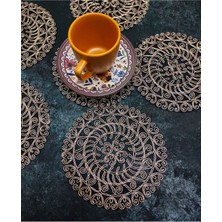 Çt Çeyizci Tekstil Sunumluk Peçete, Kokteyl Peçetesi, Kahve Yanı Sunumluk, Bardak Altlığı 6 Adet Sunum Peçetesi