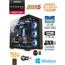 Apphirex Prime 95X Ryzen 5 7500F | 16GB Ddr5 | 1tb M2 SSD | RX9060XT 16GB Sıvı Soğutmalı Masaüstü Oyuncu Bilgisayarı