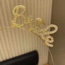 Similar Altın Renkli Taşlı “bride” Gelin Tacı – El Yazısı Yazı Tipiyle