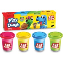 Shoplet 03280 Dede, Art Craft 4'lü Oyun Hamuru 224 gr / +2 Yaş
