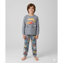 Elmas Kids Erkek Çocuk Pijama Takımı Atv Baskı Desenli ELM-3080