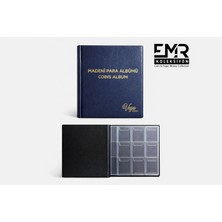 Mini Madeni Para Cep Albümü 120 Gözlü 10 Sayfalı - Lacivert Renk