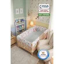 Yasetex Tasarım Montessori Beşik Yan Koruma Seti Darbe Önleyici Pofuduk -Kelebek Desenli