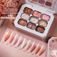 Born Pretty Ur Sugar Ashy Rose 4 In 1 Pat Painting Gel/gülpembe 4in1 Çizim-Ombre Paleti(9renk)