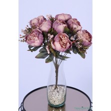 Yapay Çiçek Sitesi Yapay Şakayık Demeti Köpük Cipsolu Aranjman Lila 12 Dal