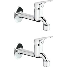 Aesco 2li Aç Kapa Mix Lavabo Musluk Wc Lavabo Uzun Musluk Perlatörlü