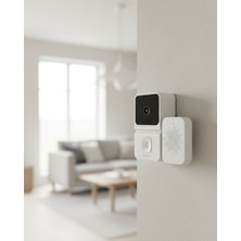 Astraltech Şarjlı Kameralı Kapı Zili Beyaz