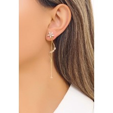 Fayra Accessories Zirkon Taşlı Altın Kaplama Küpe