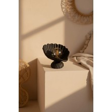 Istiridye Abajur Beton Dokulu Modern Gece Lambası | Dekoratif Masaüstü Aydınlatma 25 x 20 cm