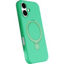 Najmaddin Newface Apple Iphone 16 Plus Regal Magsafe Standlı Kapak - Yeşil