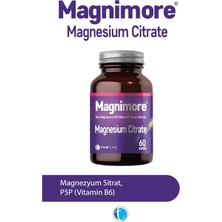 Magnimore Magnezyum Sitrat & P5P 60 Bitkisel Kapsül - Dezenfektan Hediyeli (%72 Alkol)