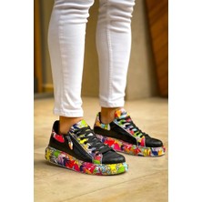 Uslucan Alışveriş Kb-02  Kuback Bağcıklı Crocodile Siyah Kırmızı Günlük Erkek Ayakkabı