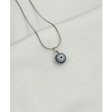 SY Aksesuar Çelik Silver Nazar 45CM Kolye