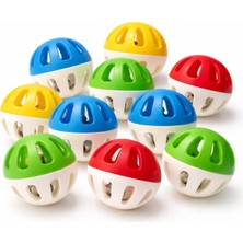 Papağanhane Muhabbet Kuşu Zilli Top Oyuncağı 10’lu Set – Zeka Geliştirici, Renkli, Çıngıraklı