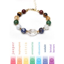 Herkimer Doğaltaş Orijinal Doğaltaş (Clear) Kristal Kuvars 7 Çakra Bileklik