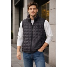 İnce Moda Giyim Erkek Slim Fit Kapitone Şişme Yelek – Hafif & Günlük Spor Model