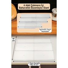 Color House 6 Adet Çekmece Içi Düzenleyici Pleksi Stant Baharatlık Düzenleyici - 30,5 Cm * 13 cm - ( Kavanozlar Hariçtir )