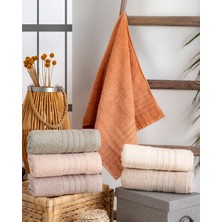 Hazangülü Collection Buldan Üretimi Çeyizlik Jakarlı Olivia 6'lı El/yüz Havlusu I 50X90