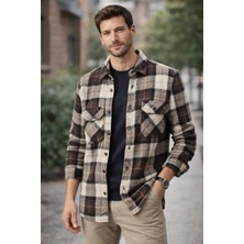 İnce Moda Giyim Erkek Ekose Oduncu Gömlek – Çift Cepli Modern Kesim
