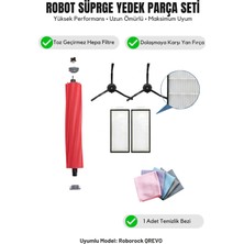 Roborock Qrevo ile Uyumlu Yenileme Siyah Fırça Filtre Temizlik Bezi Seti