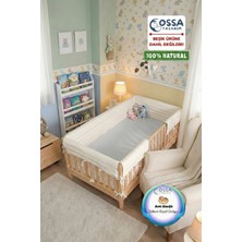 Yasetex Tasarım Montessori Beşik Yan Koruma Seti Darbe Önleyici Pofuduk – Ekru