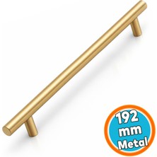 Nzb (1 Adet) Soft Altın Metal Mobilya Mutfak Dolap Çekmece Dolabı Kulbu Kulpu Kulpları 192MM