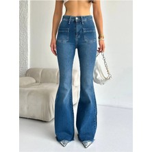 DENİKK Trend Süper Wide Leg Comfort Lycra Denim Jean Pantlon-Wide Leg Comfort Lycra Jean
