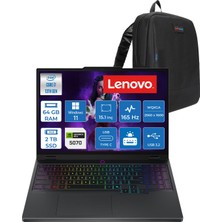Lenovo Legion 5 15IRX10 Intel Core I7-13650HX Ddr5 64GB 2tb SSD 8GB/RTX5070 115W 15.1" Wqxga (2560X1600) OLED 1000NITS 100% Dcı-P3, 165Hz, WINDOWS11HOME Gaming Laptop 83LY00CHTRH29+ZETTAÇANTA