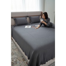 Esre Ev Tekstili % 100 Pamuk Kumaş Battal Boypüsküllü Yatak Örtüsü Seti