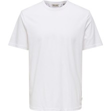 Only & Sons Onssmart Lıfe Reg Ss Tee Erkek Beyaz T-Shirt - 22026726