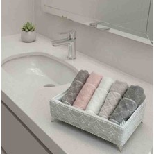 Fnt Metal Ayaklı Havluluk Desenli Renkli 30*50 cm 5 Adet Havlu