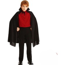 K-Yonlineticaret Siyah Yakalı Pelerin - Vampir Pelerin - Dracula Pelerin 90 cm