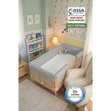 Yasetex Tasarım Montessori Beşik Yan Koruma Seti Darbe Önleyici Pofuduk – Gri