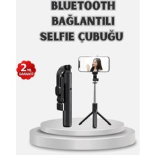 Aesco Kablosuz Bluetooth Selfie Çubuğu – 360° Dönebilir Başlık, Taşınabilir ve Şık Tasarım