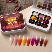 Born Pretty Ur Sugar Sunset Cove 4 In 1 Pat Painting Gel Palet (9renk)