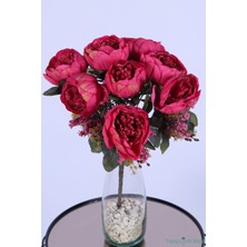 Yapay Çiçek Sitesi Yapay Şakayık Demeti Köpük Cipsolu Aranjman Fuşya 12 Dal