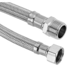 1 Adet Şofben Termosifon Kalın Flex Bağlantı Hortumu 1/2 Ye 1/2 50CM