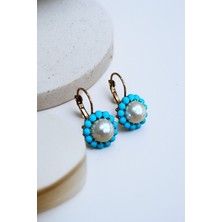 Fayra Accessories Papatya Figürlü Inci Küpe