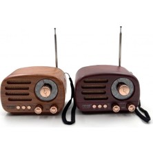 Aesco Ahşap Retro Radyo