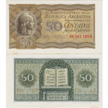 Banknoting Arjantin 50 Centavos 1951-52 Çilaltı.