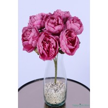 Yapay Çiçek Sitesi Dolgun Görünümlü Yapay Şakayık Çiçek Demeti Pembe 7 Dal