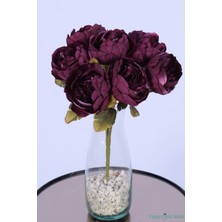 Yapay Çiçek Sitesi Dolgun Görünümlü Yapay Şakayık Çiçek Demeti Mor 7 Dal