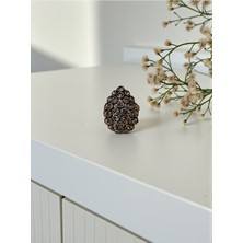 Fayra Accessories Elmas Montür Zirkon Taşlı Salkım Yüzük