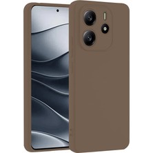 Najmaddin Newface Xiaomi Redmi Note 14 4g Kılıf First Silikon - Kahverengi