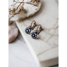 Fayra Accessories Zirkon Taşlı Minimal Papatya Figür Küpe