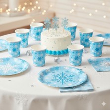 Dodomar Kar Temalı Karton Bardak 8 Parça Kış Konsept Doğum Günü Parti Bardağı