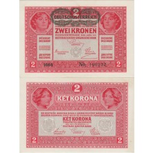 Banknoting Avusturya 2 Kron 1917 (1919) Çil(-)